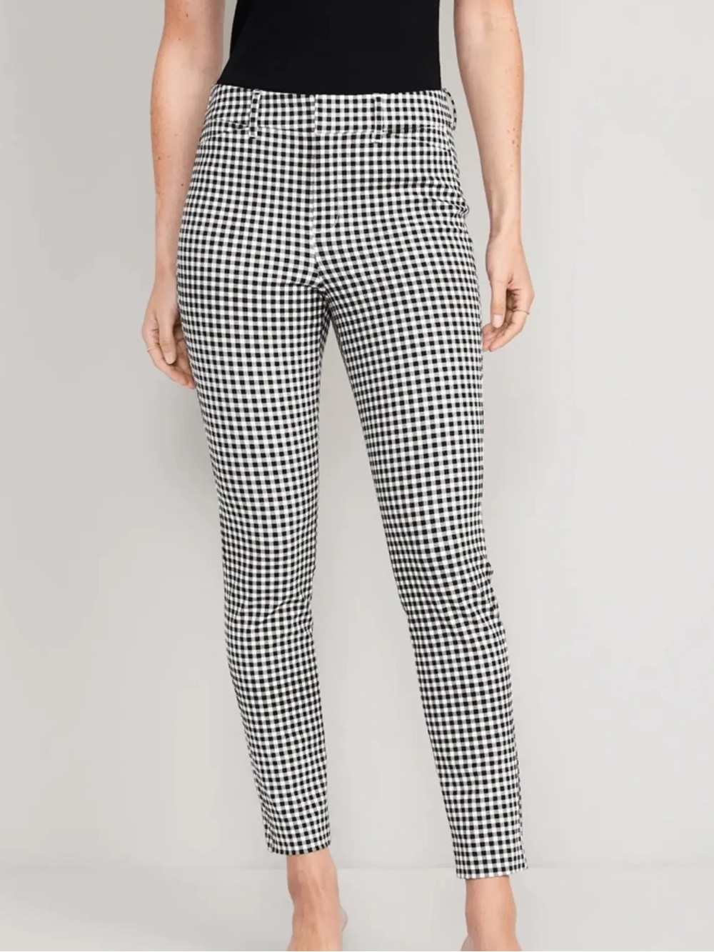 High-Waisted Ankle Never Fade Gingham Pixie Pants